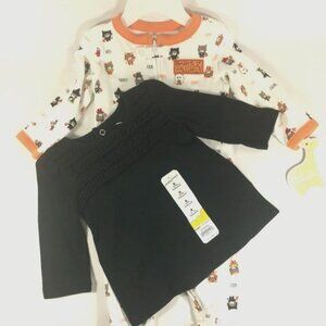 Babys 1st Halloween Sleepwear & Black Babydoll Outfit Set Size 6 Months